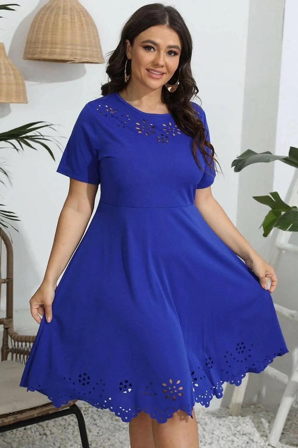 Plus Size Dress - Sheer Flowy - Elegant Maxi