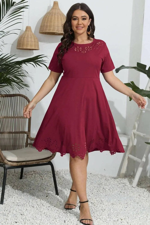 Plus Size Dress - Sheer Flowy - Elegant Maxi