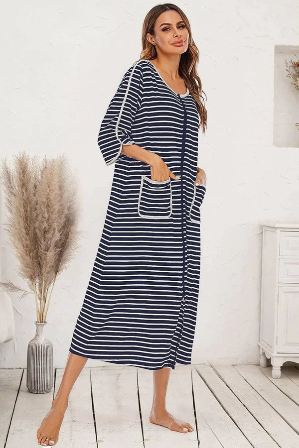 Night Dress - With Pockets - Elegant Sheer