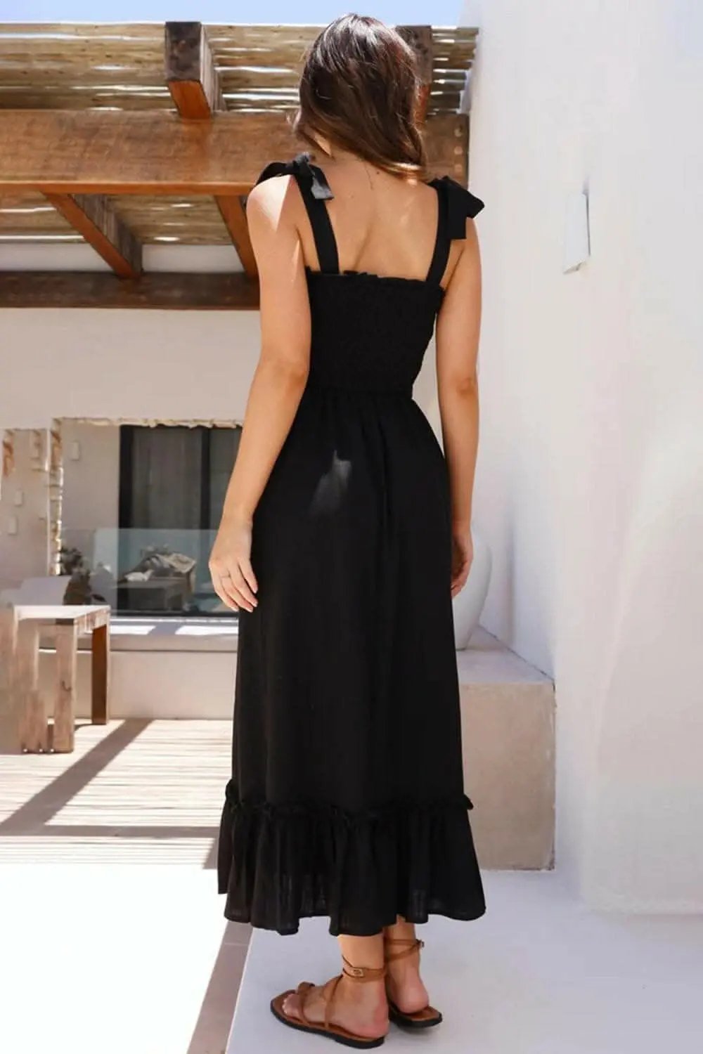 Trendsi swimwear - Elegant smocked ruffled dress