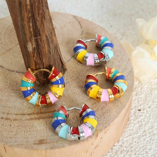 Trendsi Elegant titanium hoop earrings