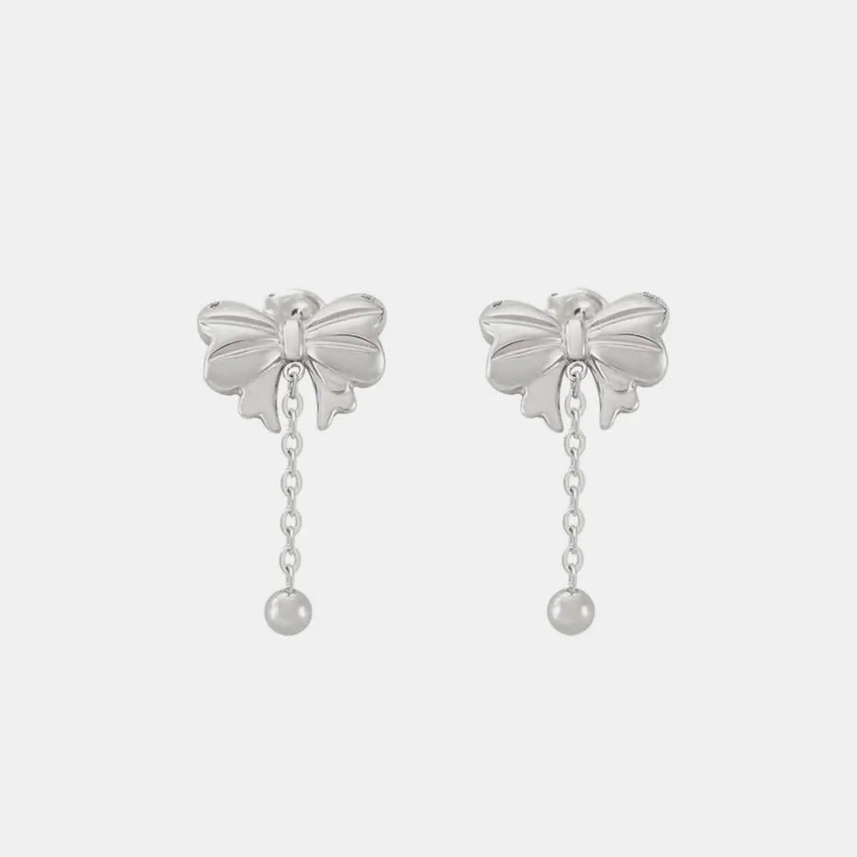 Trendsi just arrived - Elegant titanium steel bow earrings