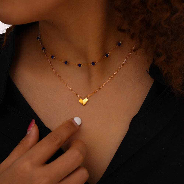 Trendsi Necklaces - Elegant titanium steel crystal necklace