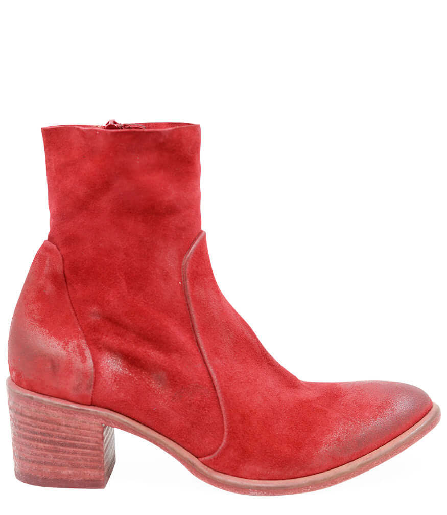 MADISON MAISON RED SUEDE ANKLE BOOT