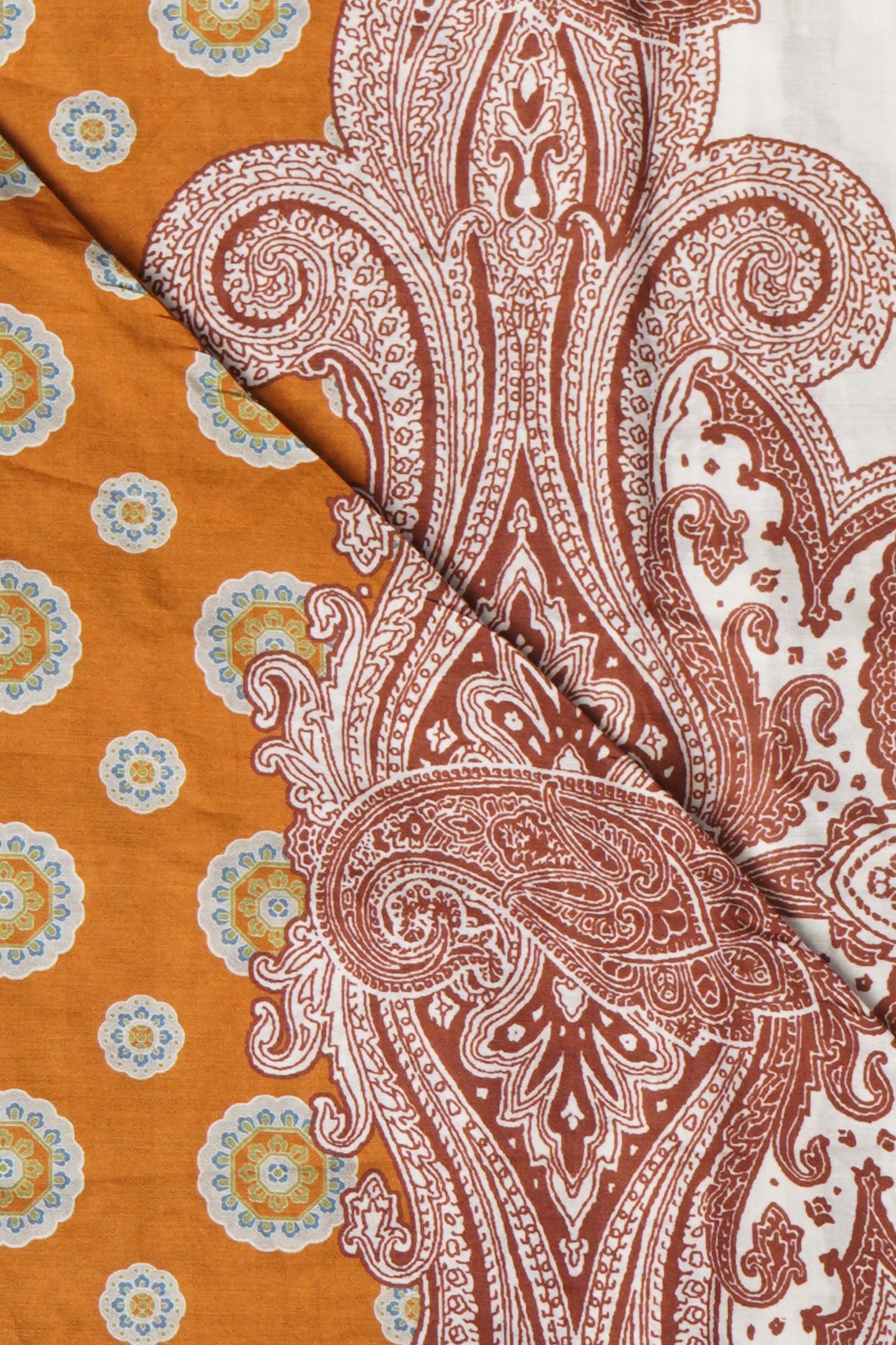 Eleventy Paisley Cotton-Silk Scarf