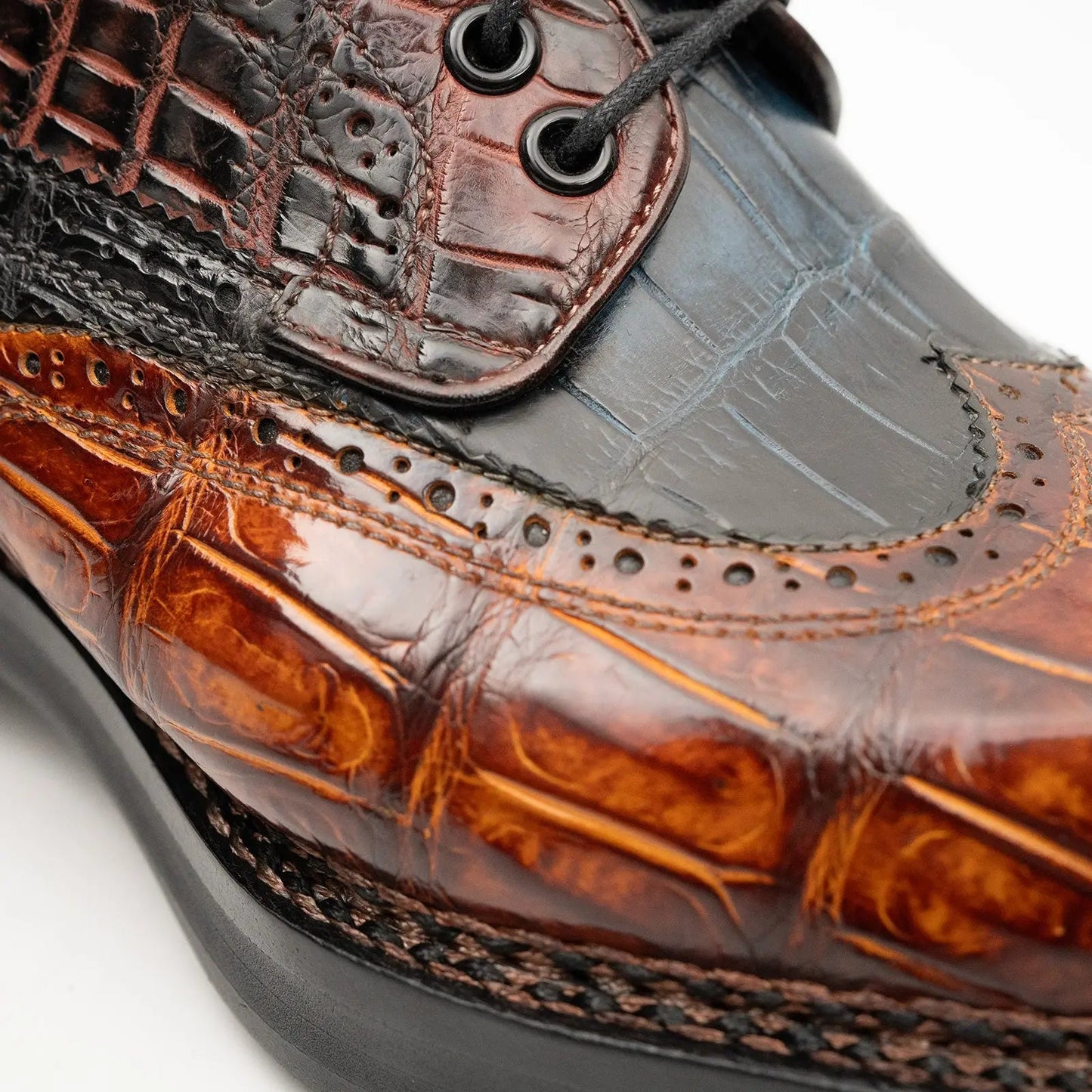 Exotic Crocodile Leather Derby Shoes