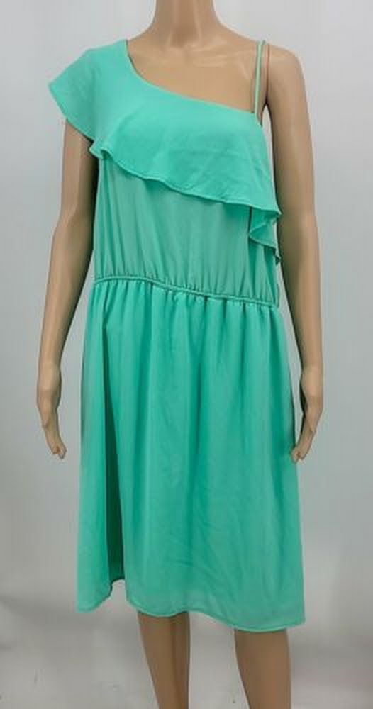Monteau Women's Flutter Neckline Dress, Size 2X