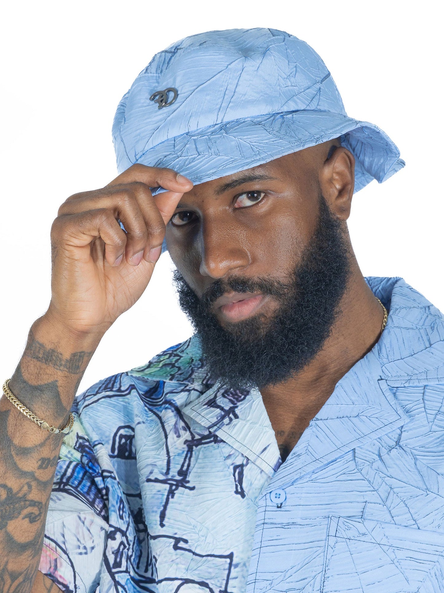 F004 Monico Nylon Bucket Hat - Blue (Copy)