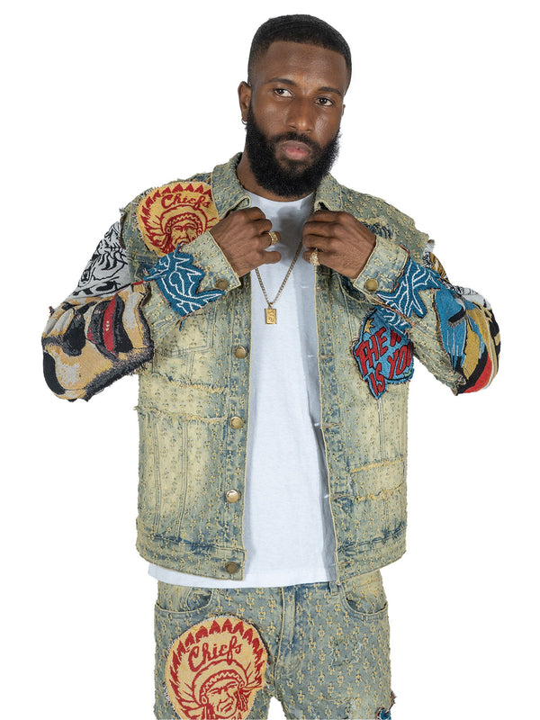 Denim Jacket F1055 Brave Heart - Dirt