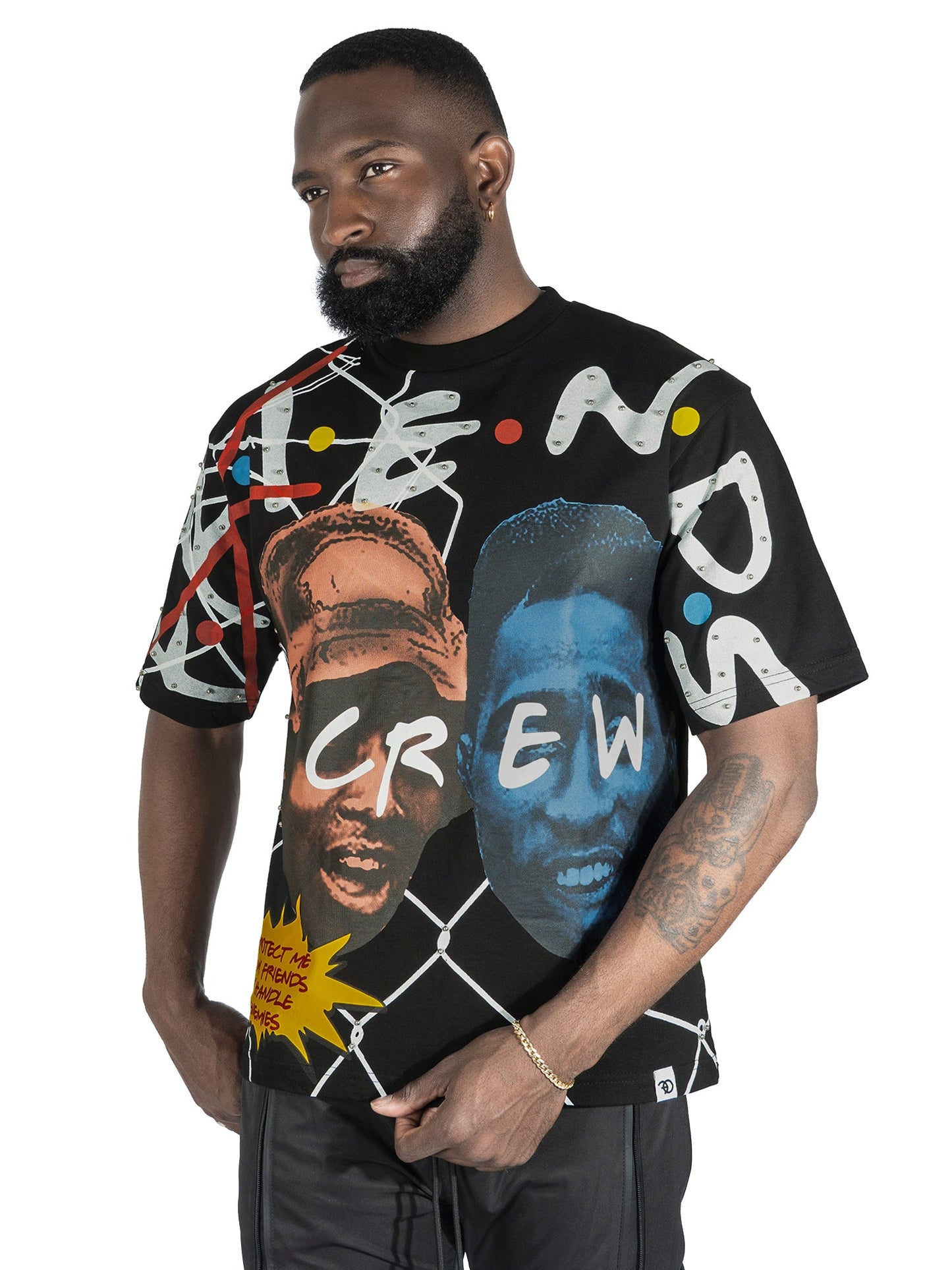 F124 Crew Love Tee - Black