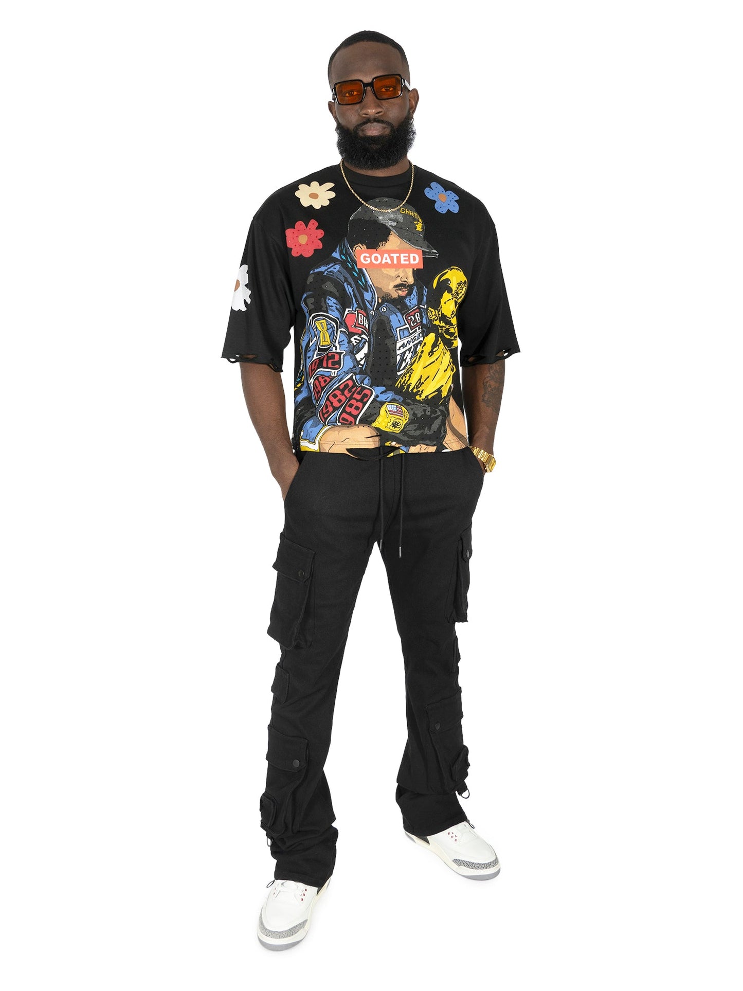 F154 GOAT Crop Tee - Black