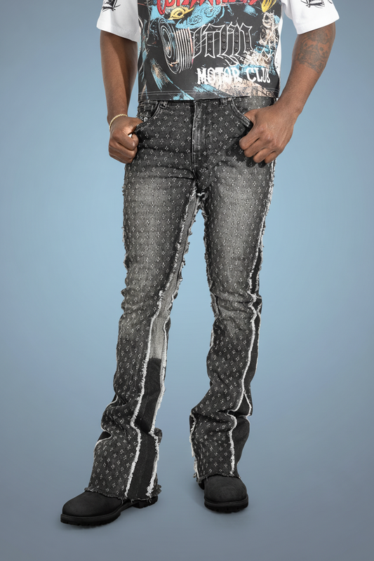 Pants | F1702 Phalon Stacked Jeans - Black