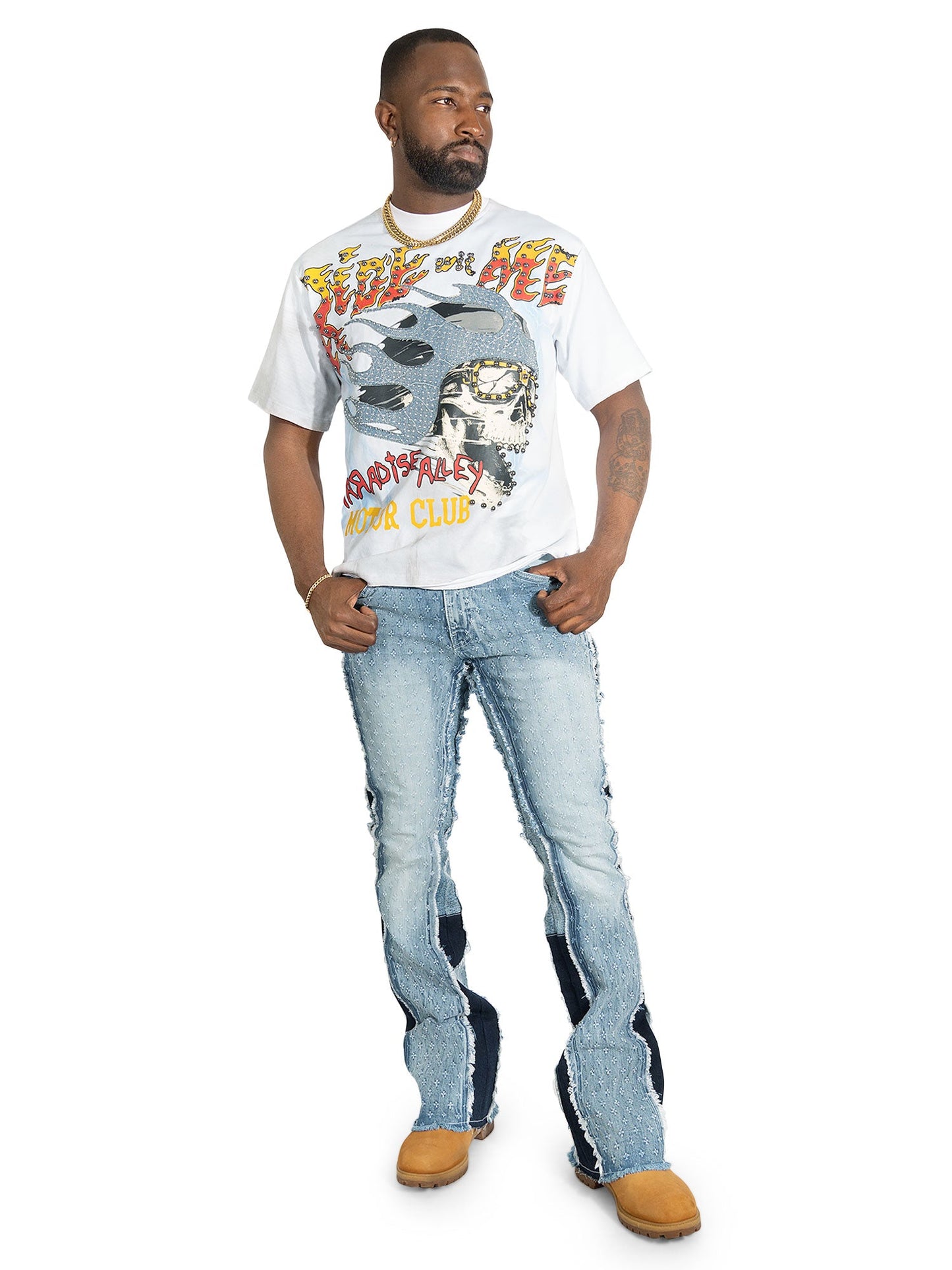 Pants | F1702 Phalon Stacked Jeans - Light Wash