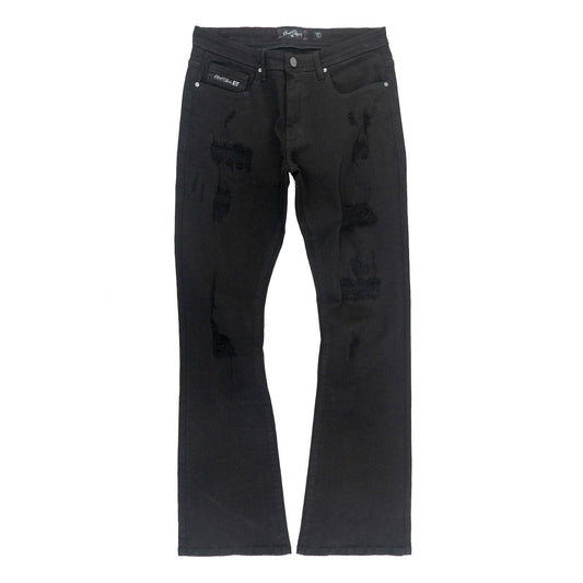 Jeans | F1712 Alono Stacked Jeans - Black-Black