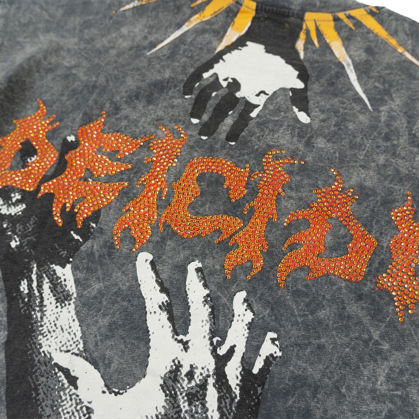 F171 Crop Heaven Saint Tee - Gray