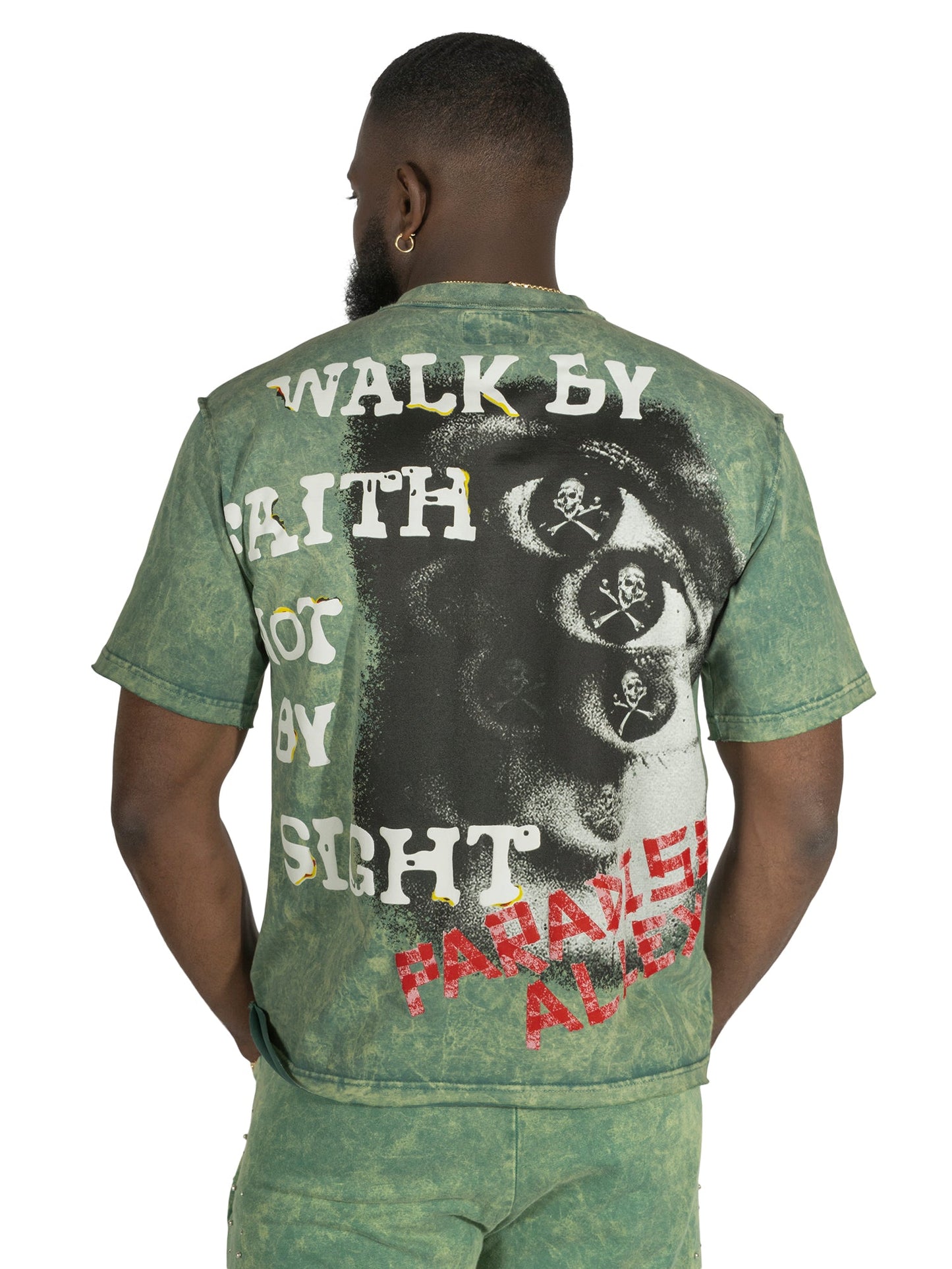 F172 Walk By Faith Box Tee - Green