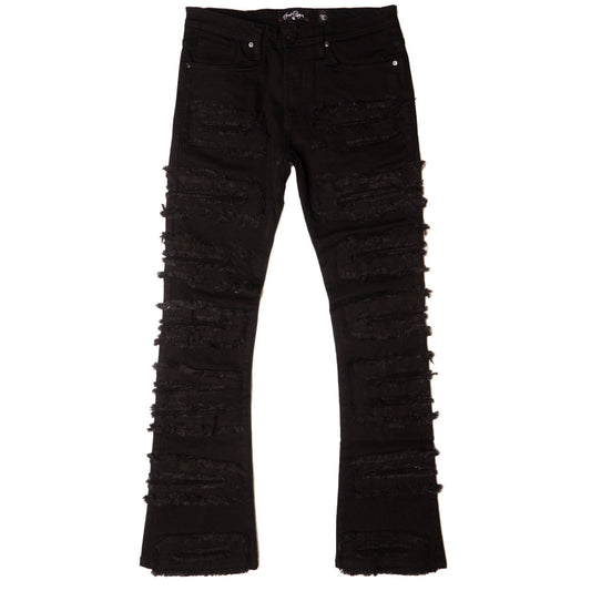F1732 Cashay Stacked Jeans - Black