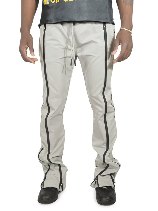 Pants | F1736 Zerelly Nylon Stacked Pants - Gray