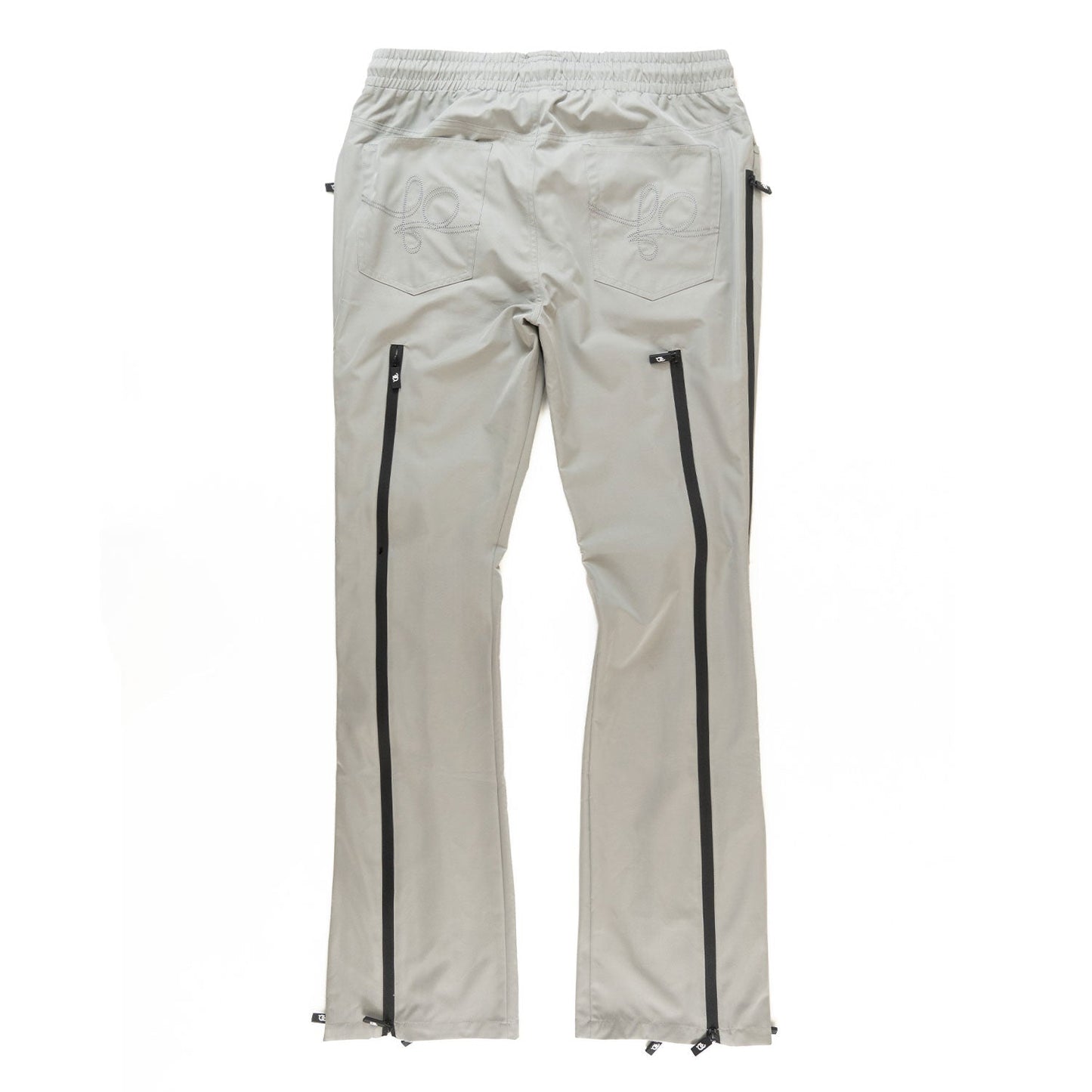 Pants | F1736 Zerelly Nylon Stacked Pants - Gray