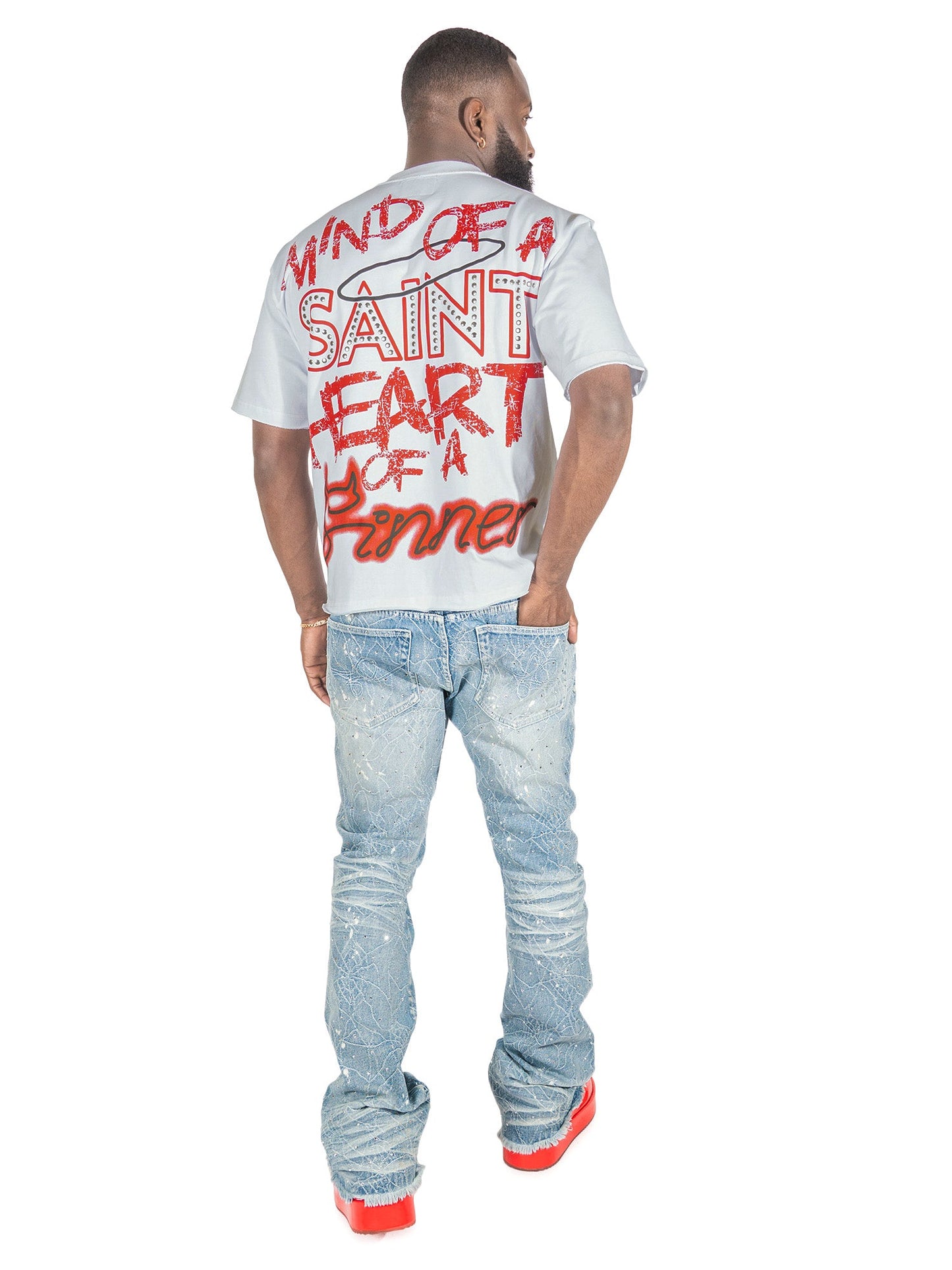 F173 Sinners Boxed Tee - White