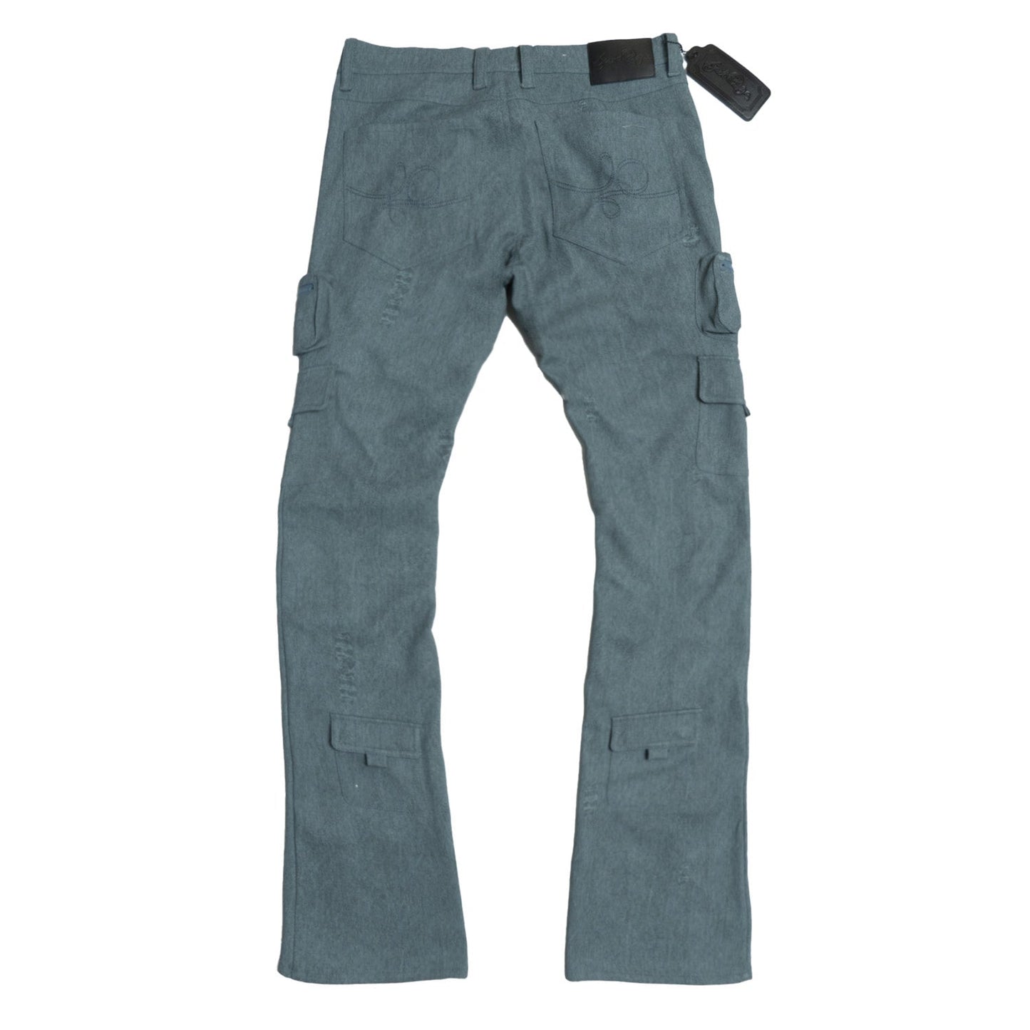 F2789 CASA DE Vegan Leather Pants - Blue