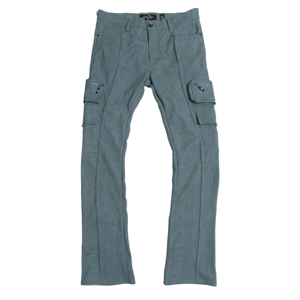 F2789 CASA DE Vegan Leather Pants - Blue