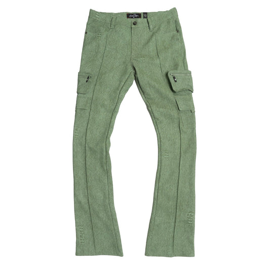 F2789 CASA DE Vegan Leather Pants - Green