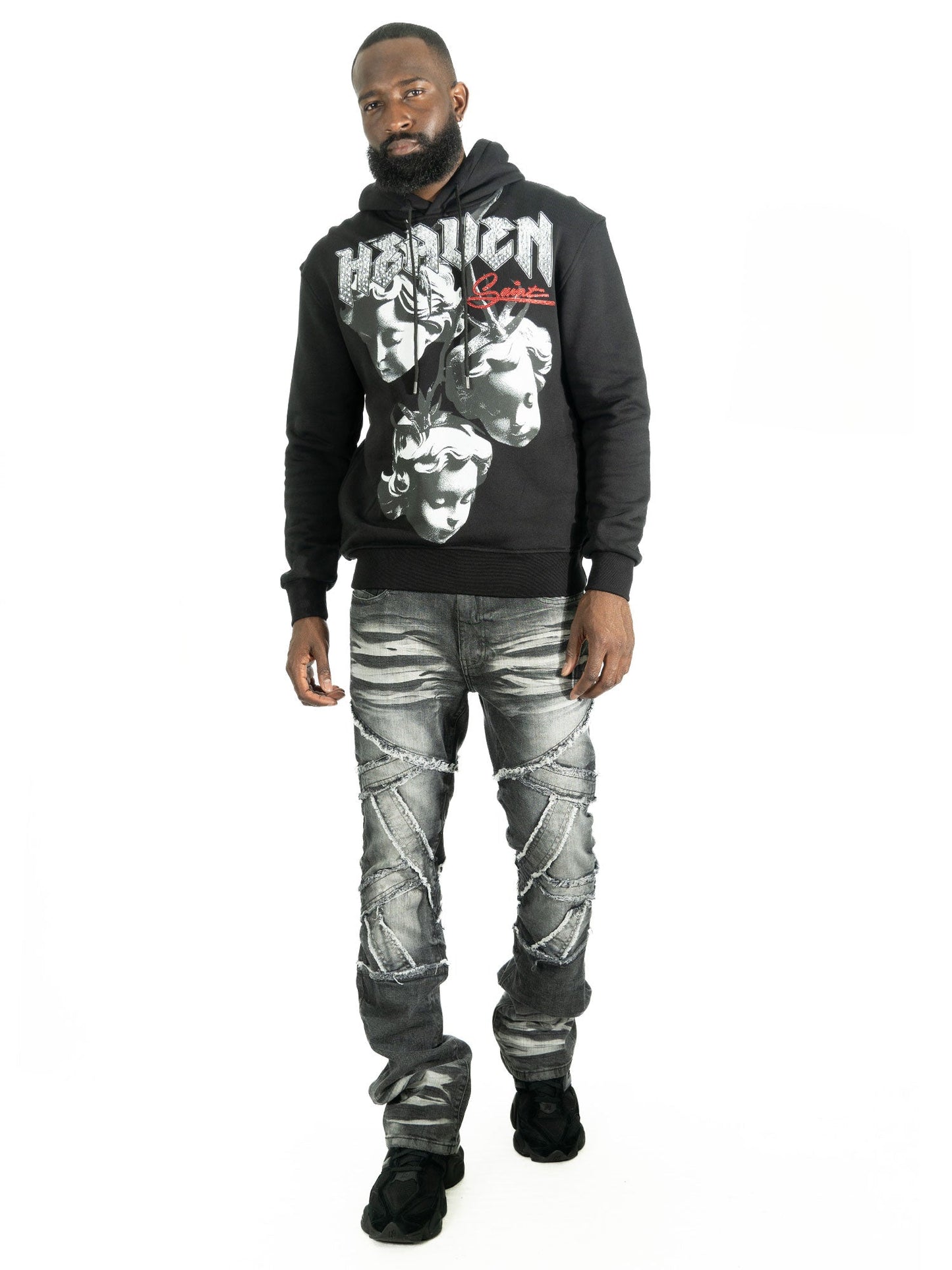 Fleece Hoodie | F4171 Heaven Pull Over - Gray