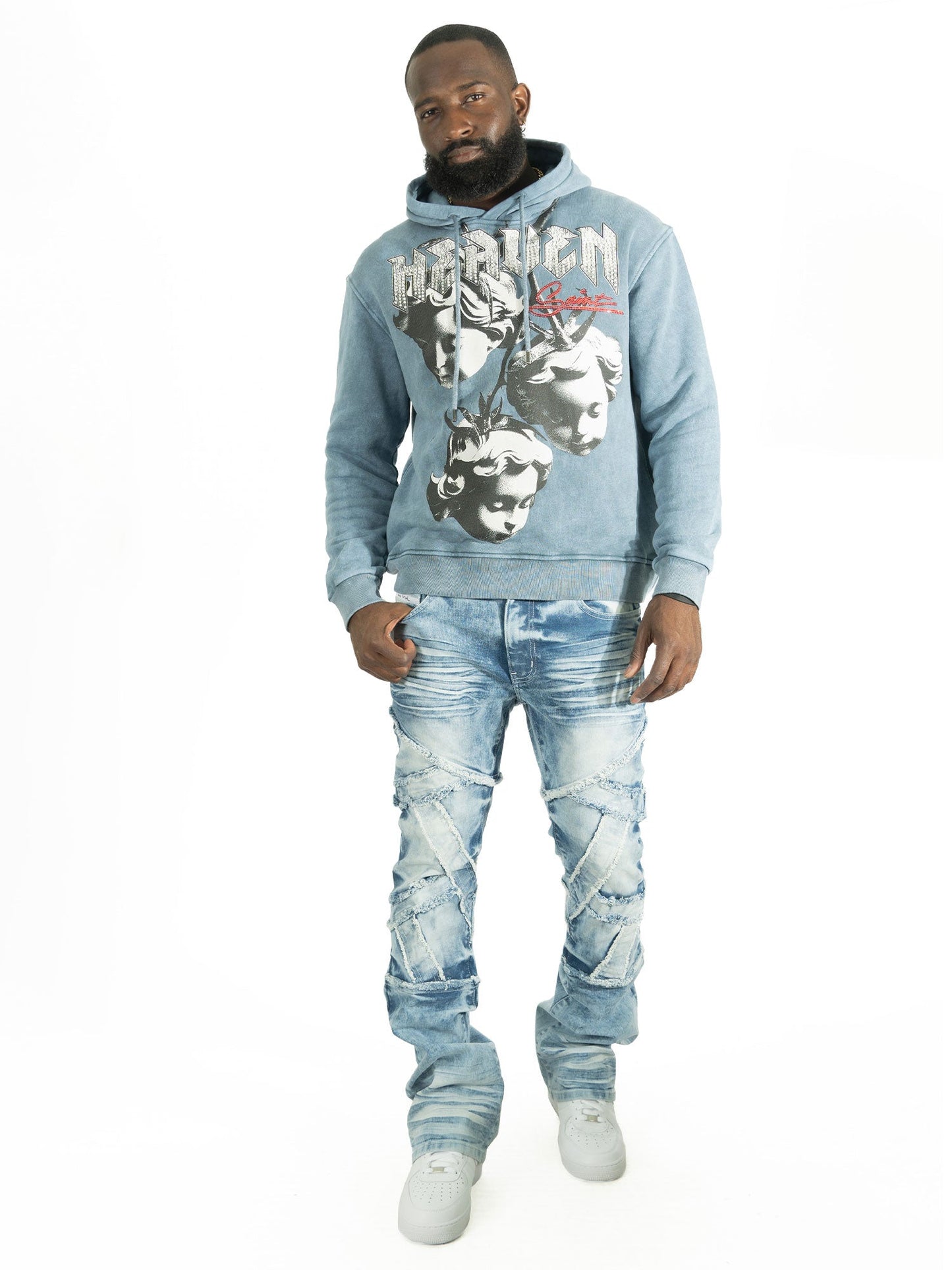 Fleece Hoodie | F4171 Heaven Pull Over - Gray