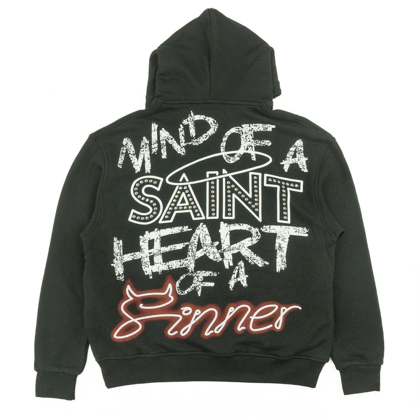 Fleece Hoodie | F4173 Sinners Over Size - Black