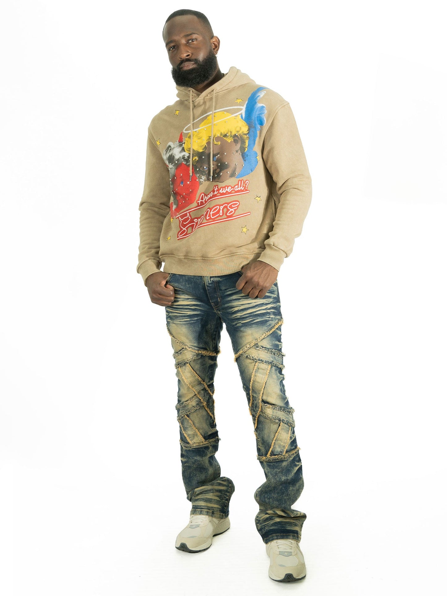 Fleece Hoodie | F4173 Sinners Over Size - Mocha