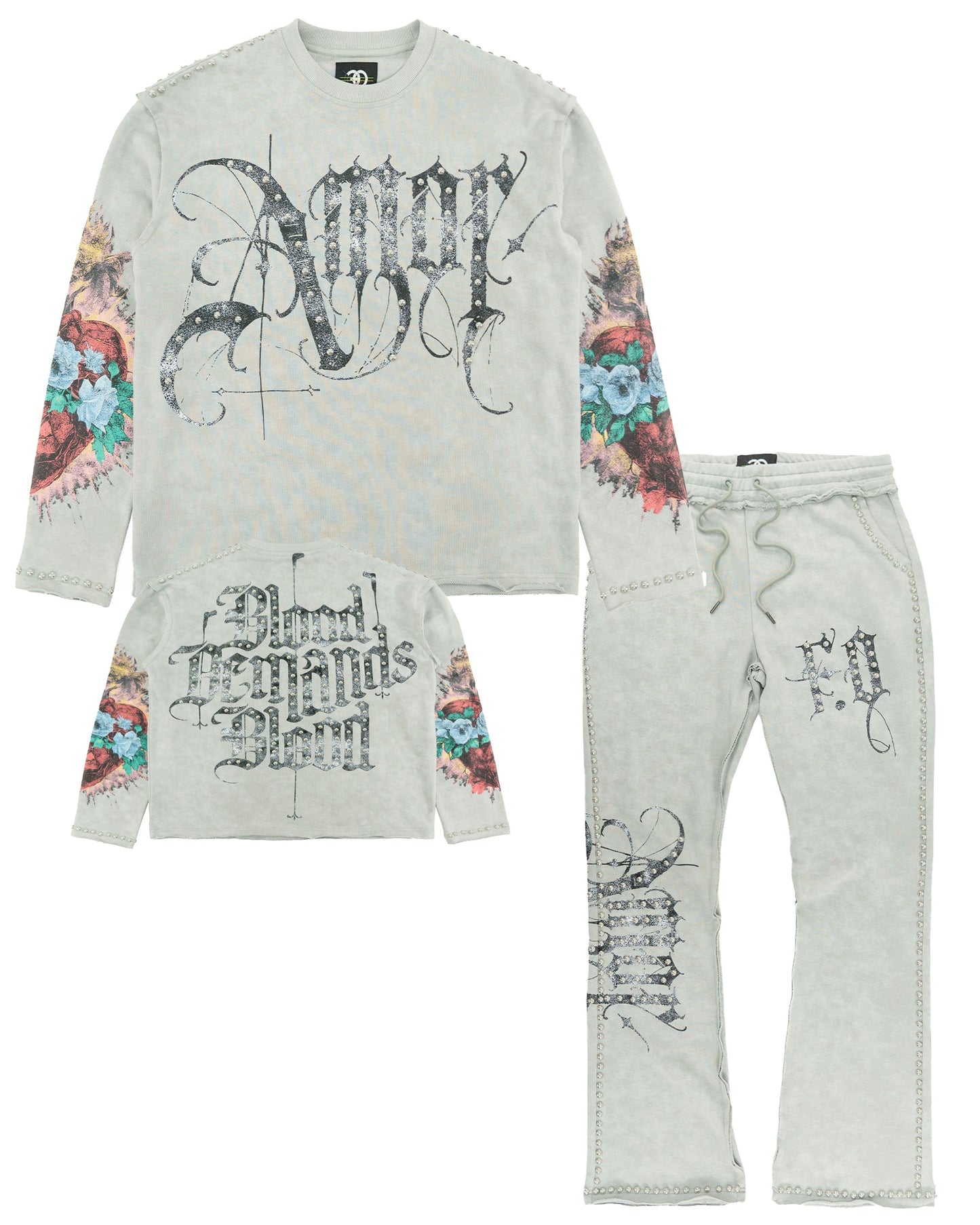 Set | F4226 Amor Jogging Set - Gray