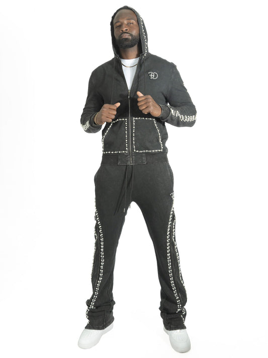 Set | F5245 Blind Faith Hoodie Set - Black