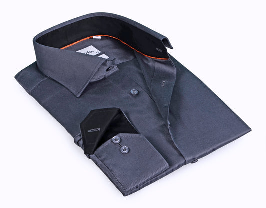 Long Sleeve Shirt with contract trimming // Dual cuffs// contemporary fit