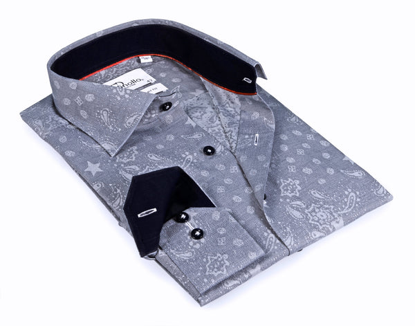 Long Sleeve Shirt with contract trimming // Dual cuffs // contemporary fit