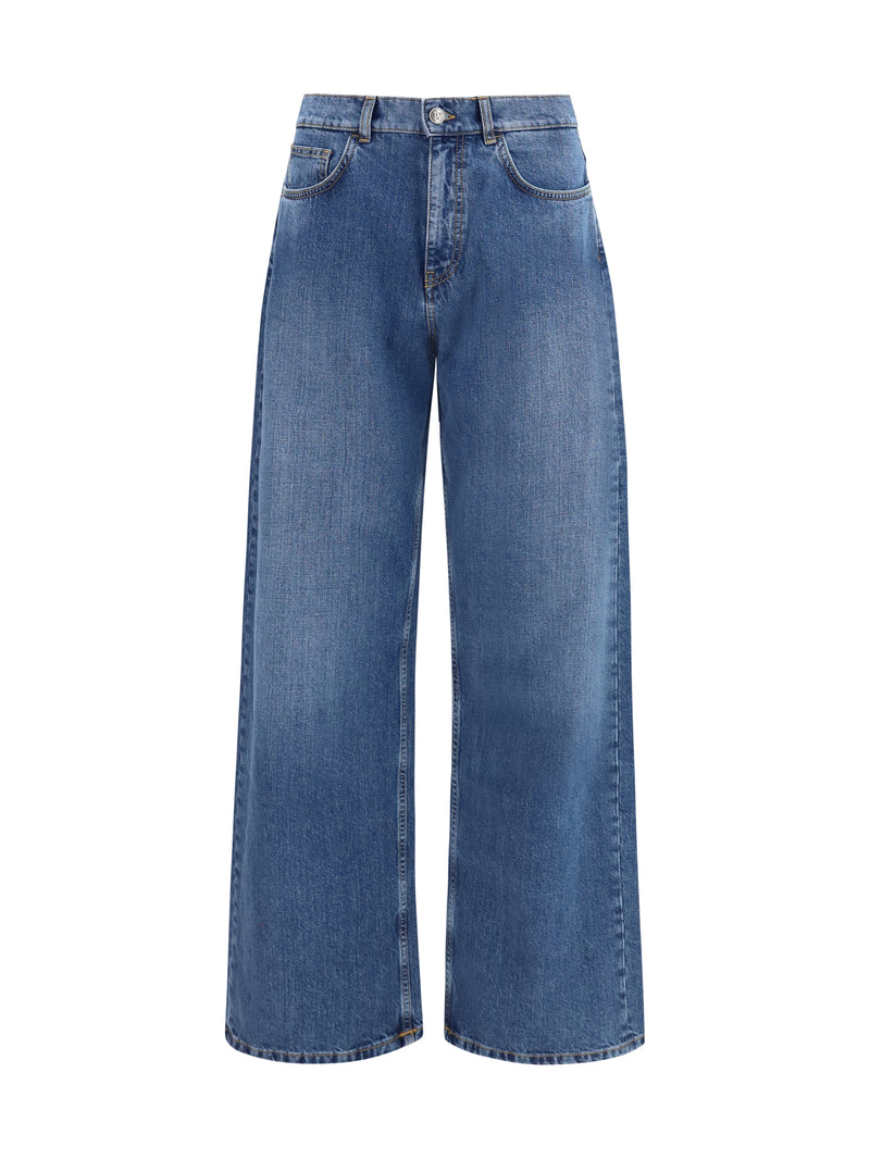 Wide-Leg Jeans With Back Logo