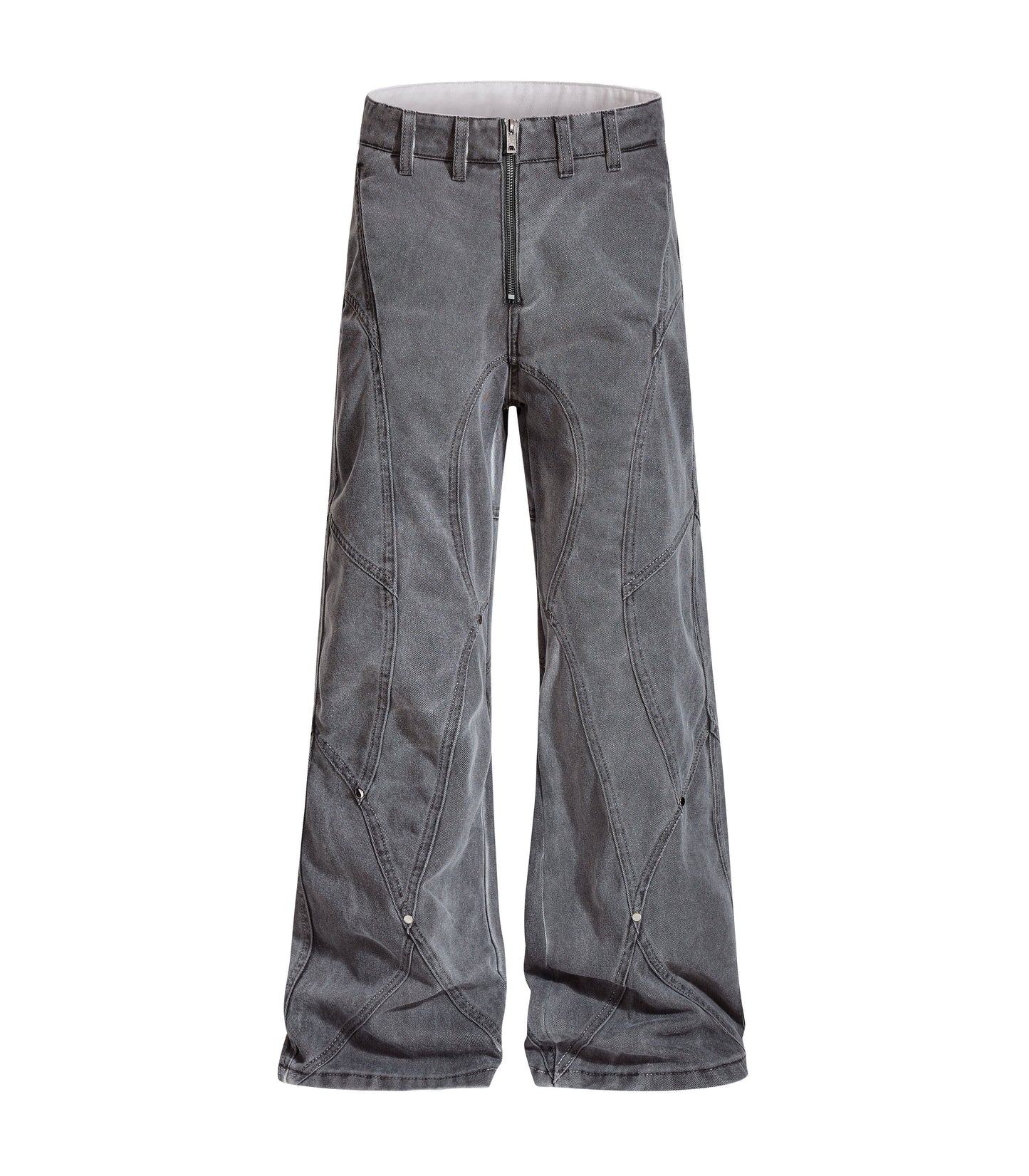 GREY PANEL DENIM