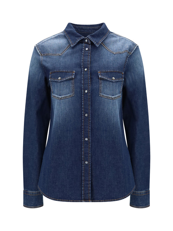 Western Denim Long Sleeve Shirt