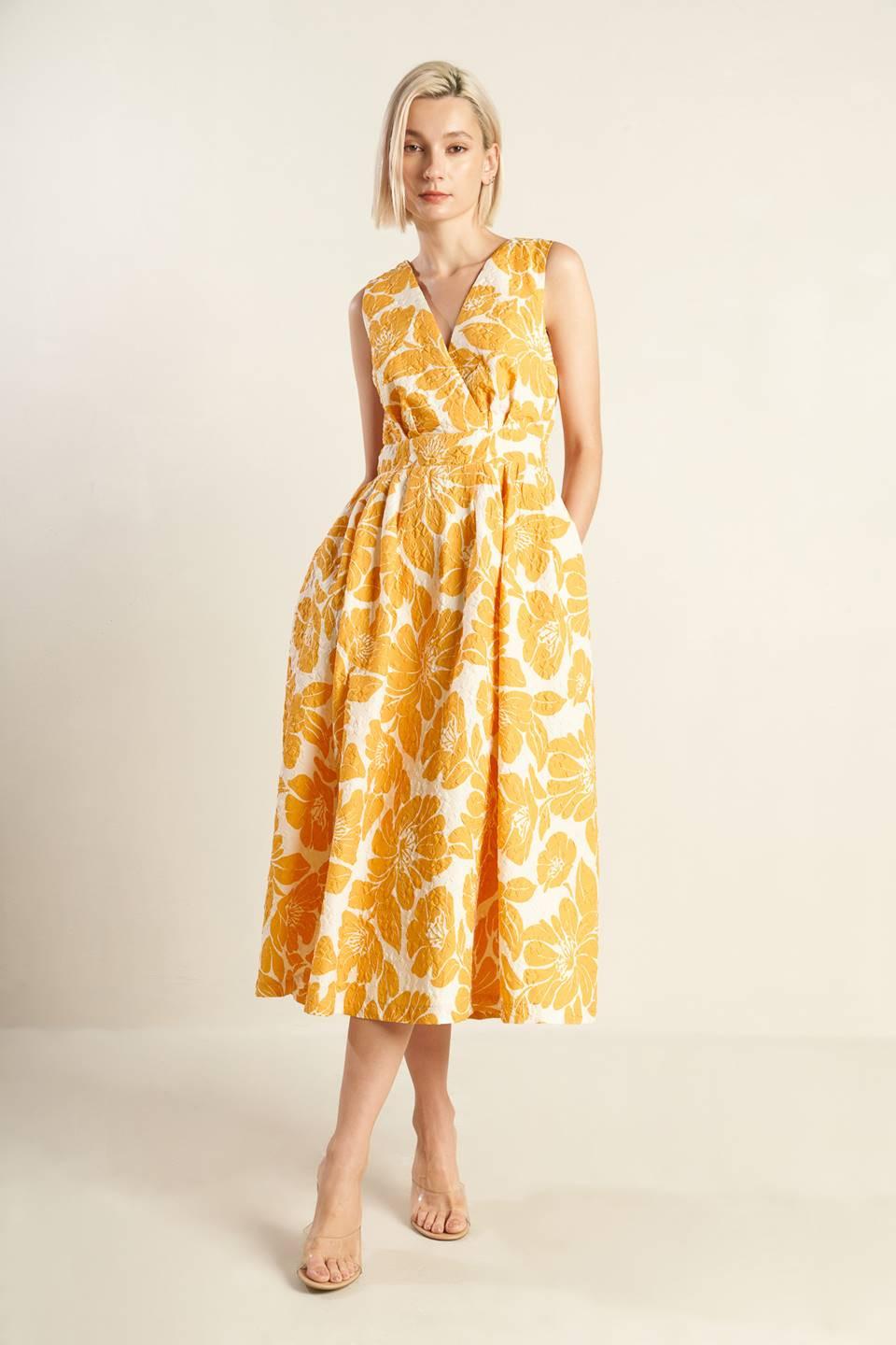 STARDUST STARLIGHT WOVEN MIDI DRESS