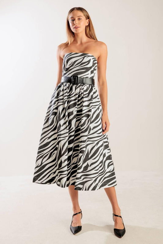 NOT SO ORDINARY WOVEN MIDI DRESS