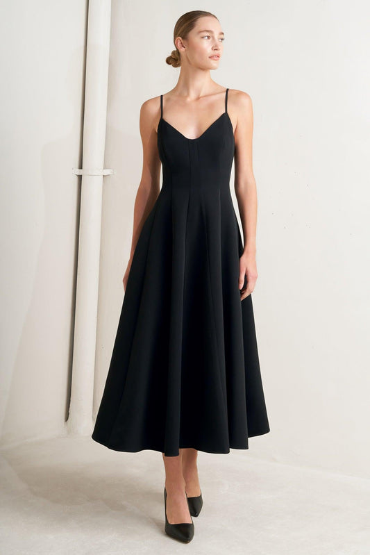 PURE INTENTION WOVEN MIDI DRESS