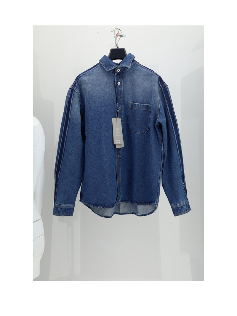 DIOR Denim Jacket Laser Print Blue