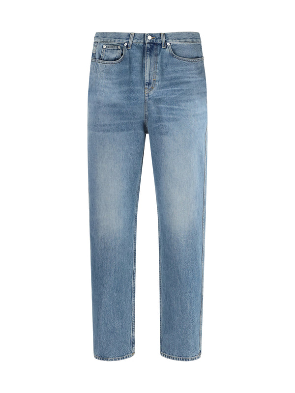 Slim-Fit Pants Light Blue Denim