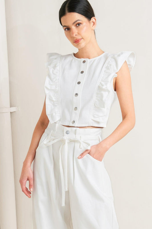 SUGAR AIR TWILL TOP