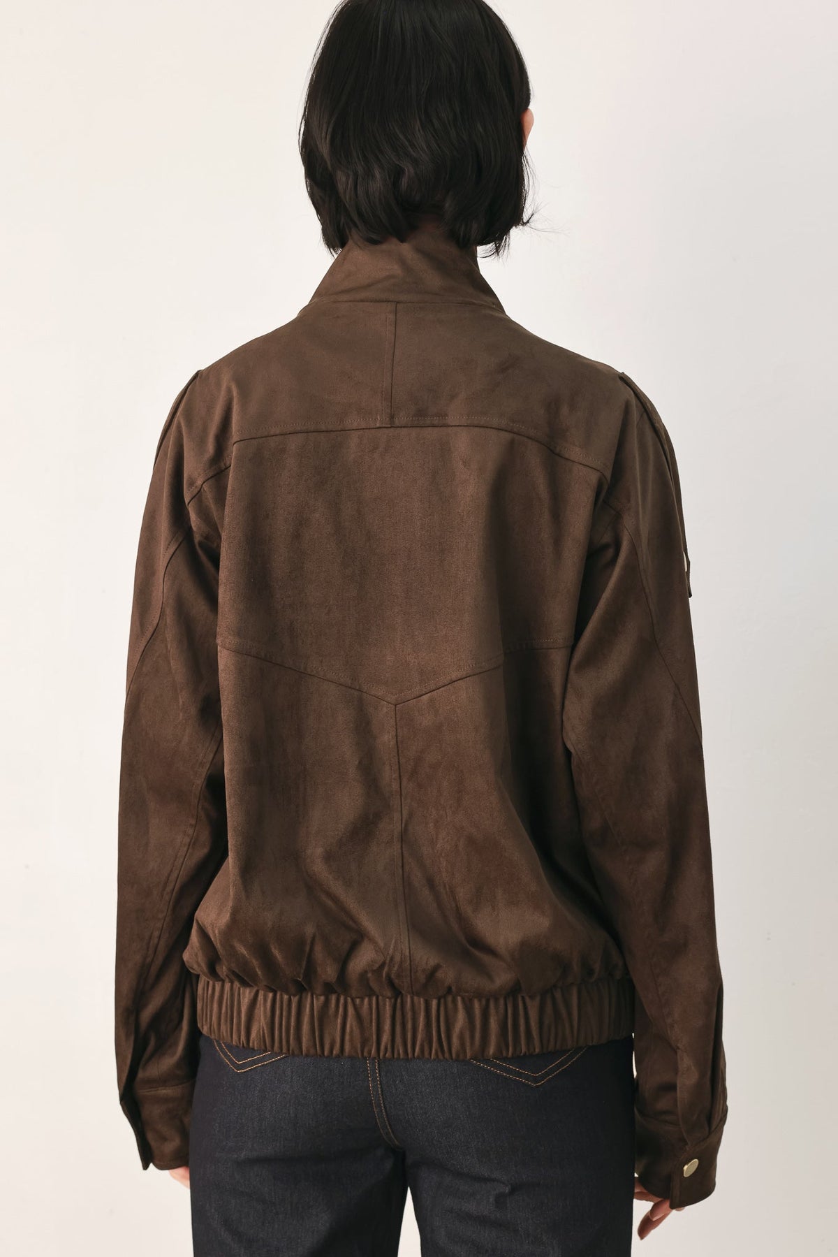 DOWNTOWN DARLING FAUX LEATHER BOMBER JACKET