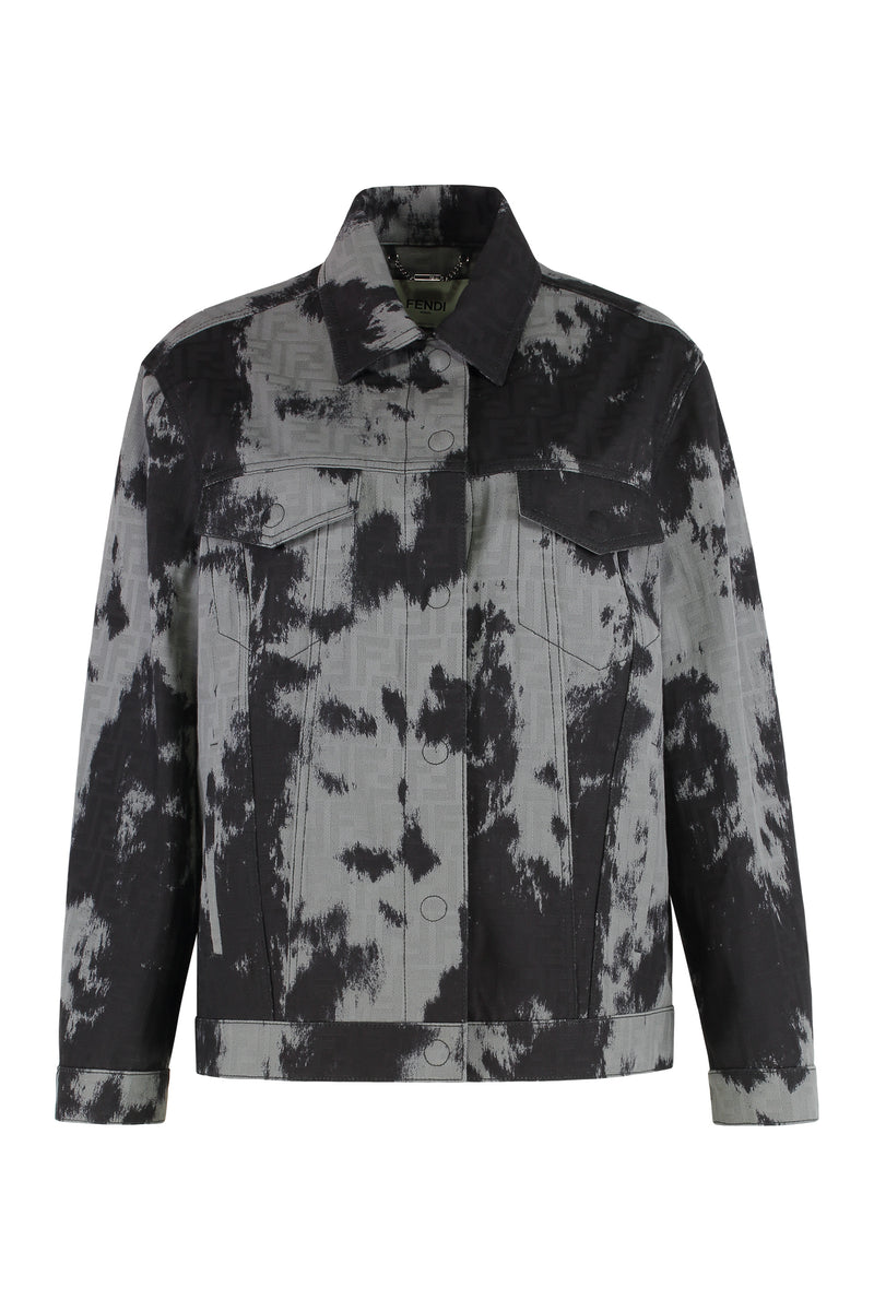 Fendi Denim Jacket FF Black