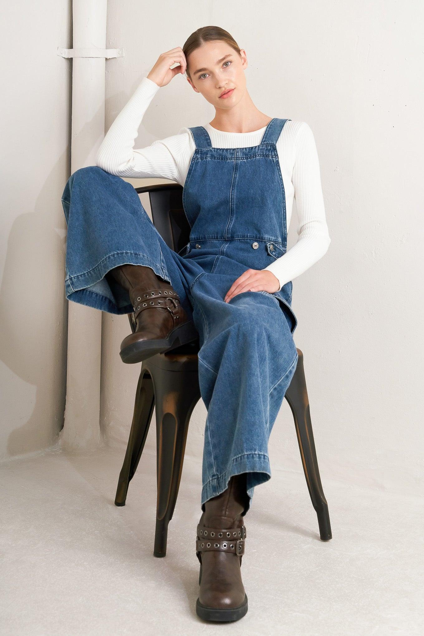 LET ME TALK DENIM CARGO PANTS