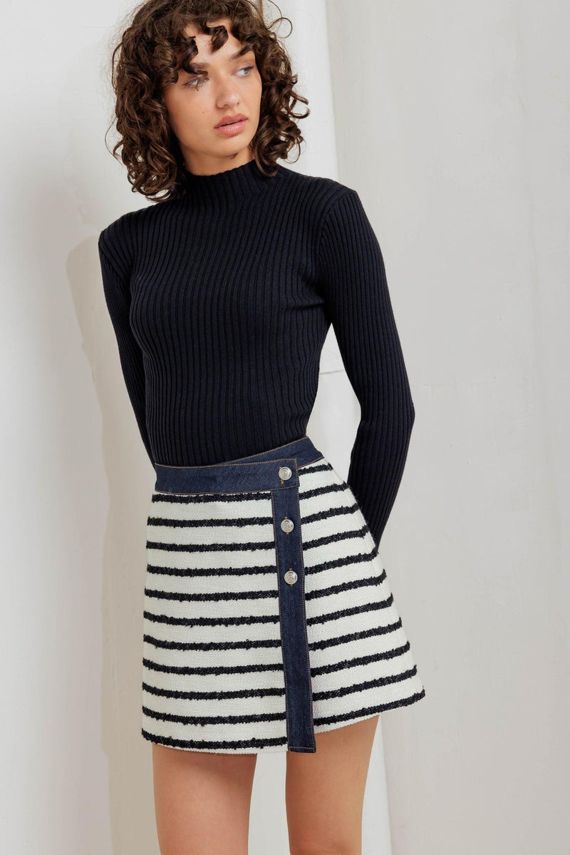 BONJOUR STRIPE WOVEN SKORT
