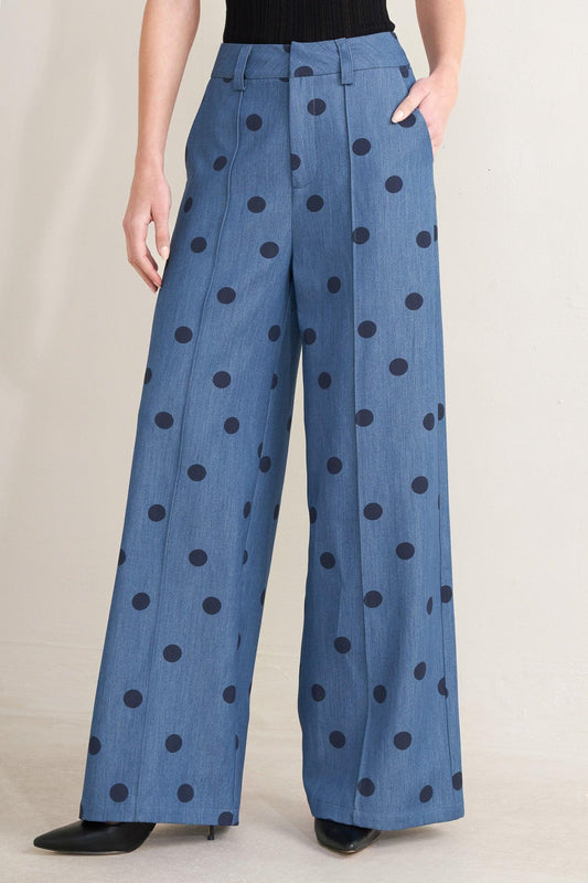 [PREORDER] MIDNIGHT POLKA WOVEN PANTS
