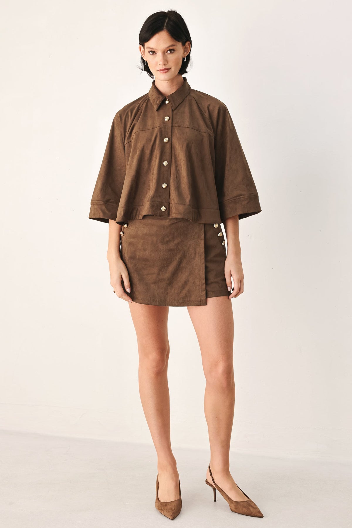 SUEDE ESCAPE UTILITY SKORT